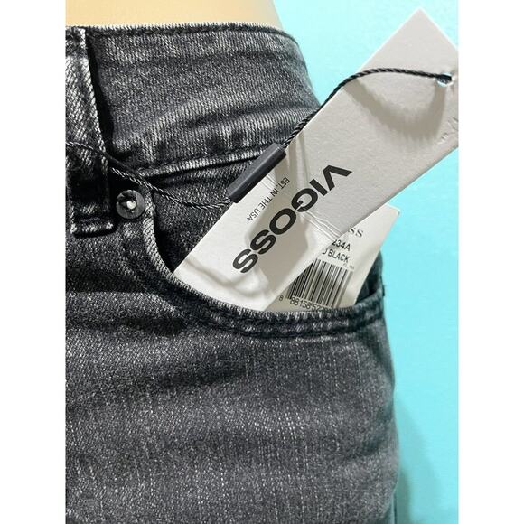 Vigoss Cooper Straight Jeans Size 5 / 27 Croped Black Pants - Picture 3 of 9